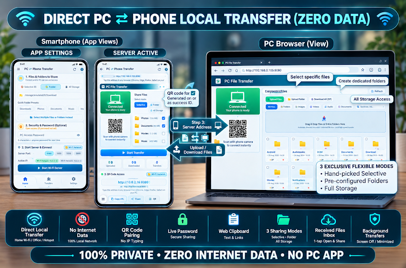 The Easiest Way to Share Multiple Files Between Phone, PC & Servers