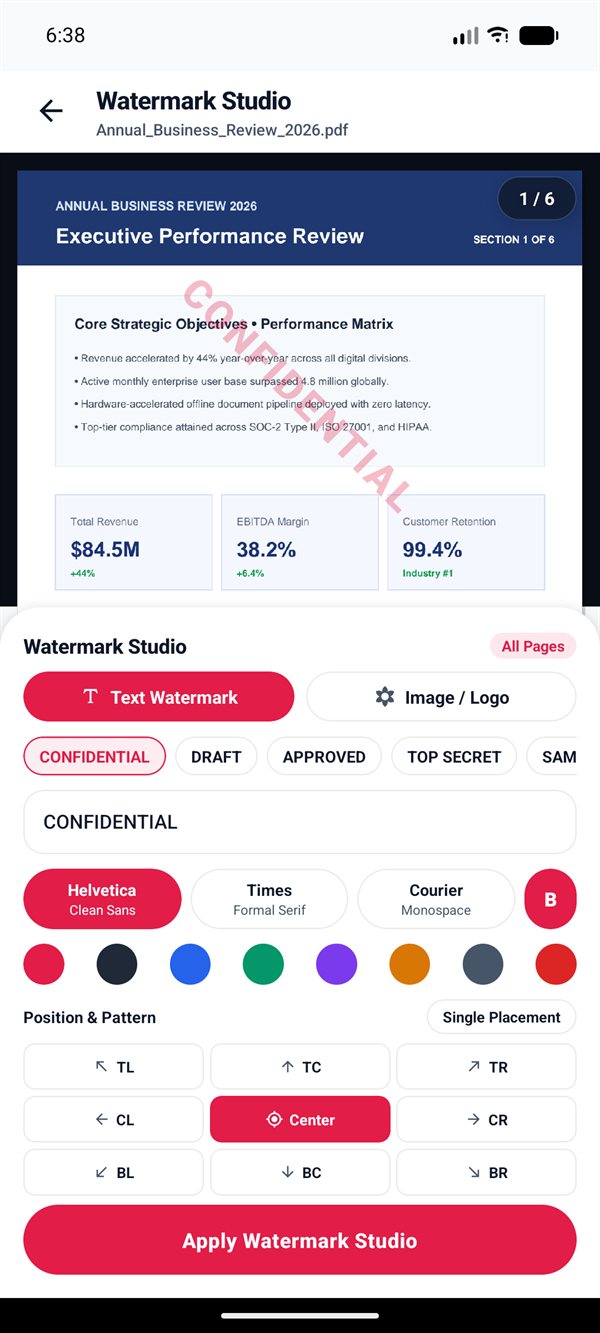 Live Watermark Studio: Custom text, 9-grid alignment, angle & opacity