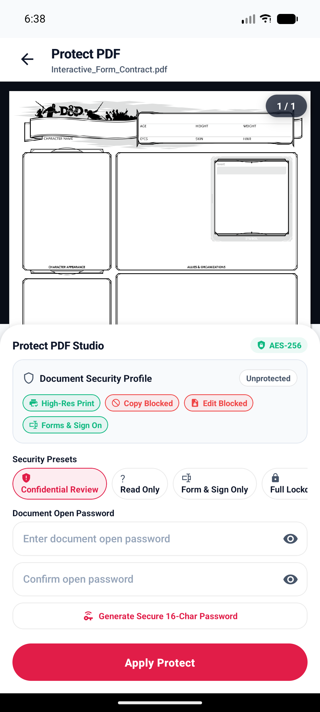 Bank-Grade AES-256 PDF Encryption: Protect sensitive documents
