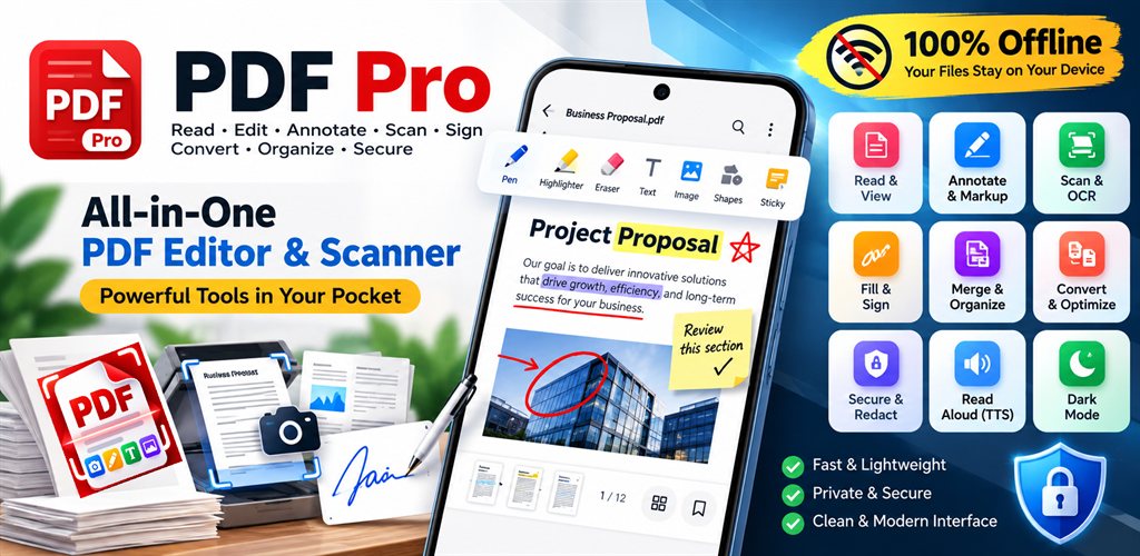 PDF Pro Official Feature Graphic
